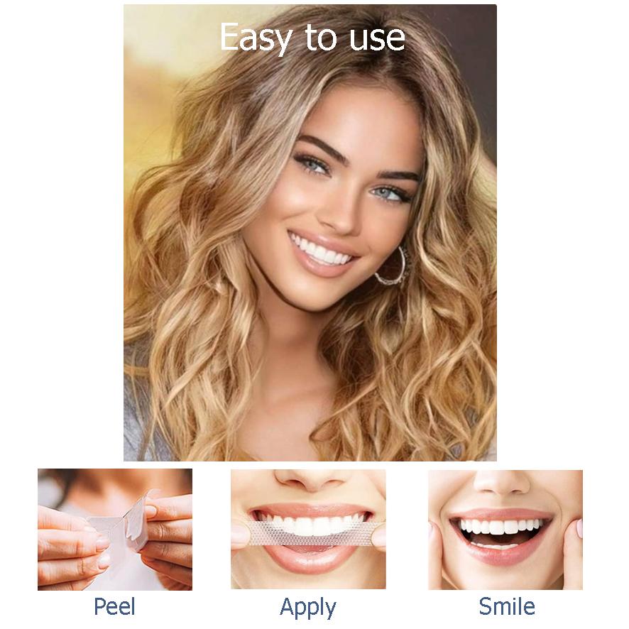 Teeth Whitening Strips 7 Pairs, 7 days supply. PAP WHITE SMILES Processional Dental Whitening Bleach