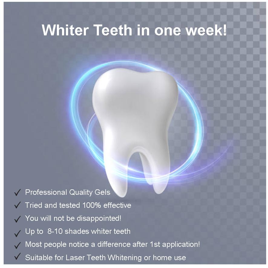 Teeth Whitening Refill Gel  5ml Made in USA, fast effective whitening