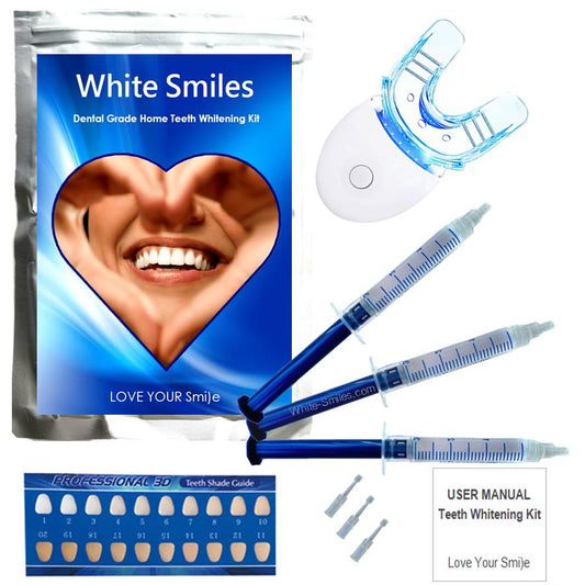 ADVANCED TEETH WHITENING KIT EITH LED LIGHT AND GELS